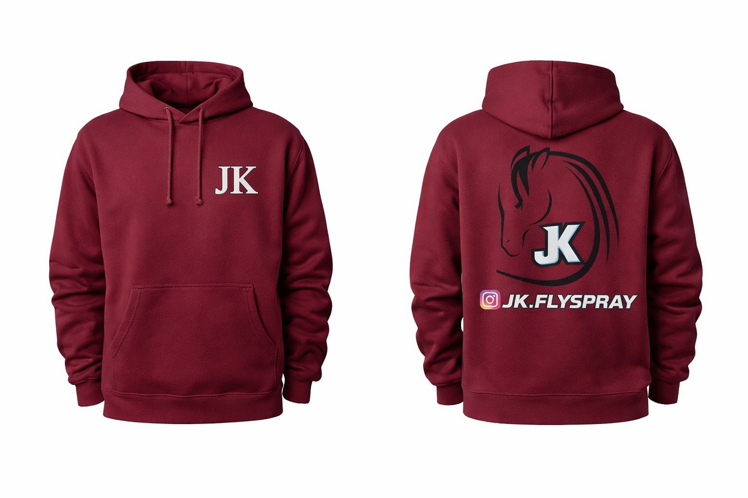 JK Deep Red Hoodie