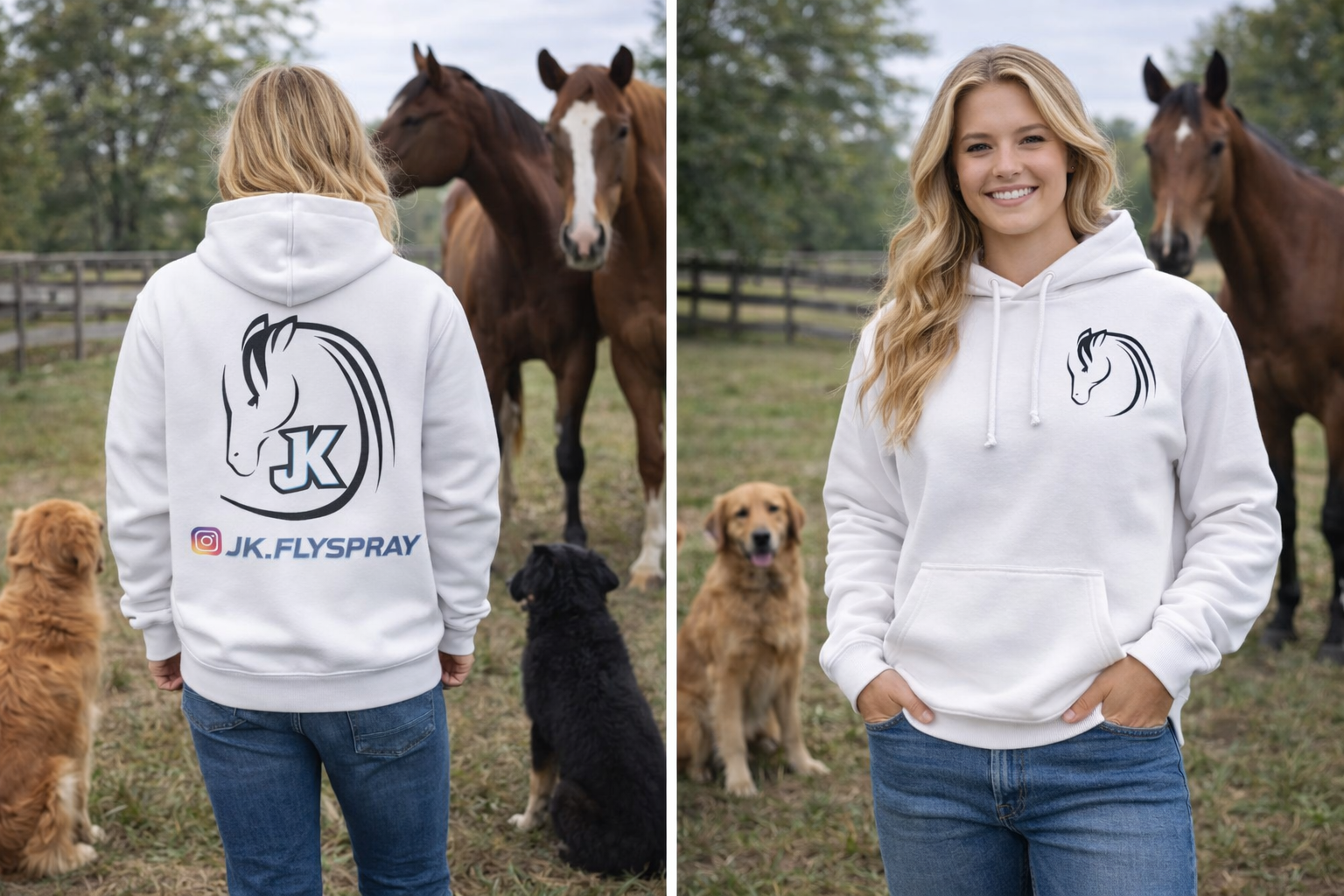 JK Classic White Hoodie