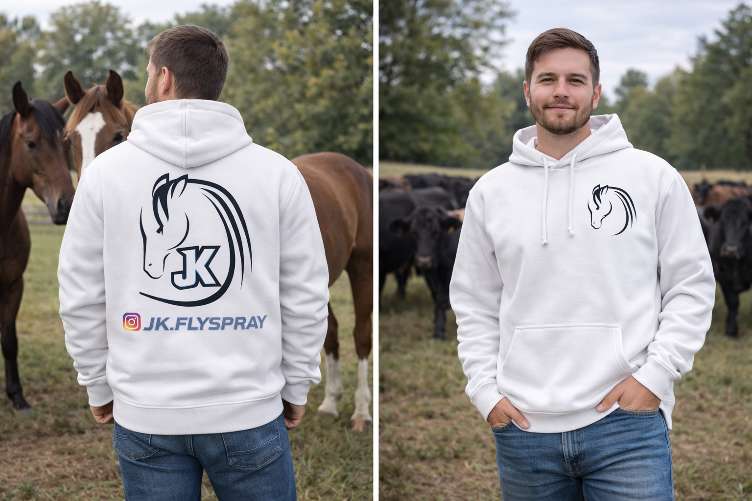 JK Classic White Hoodie