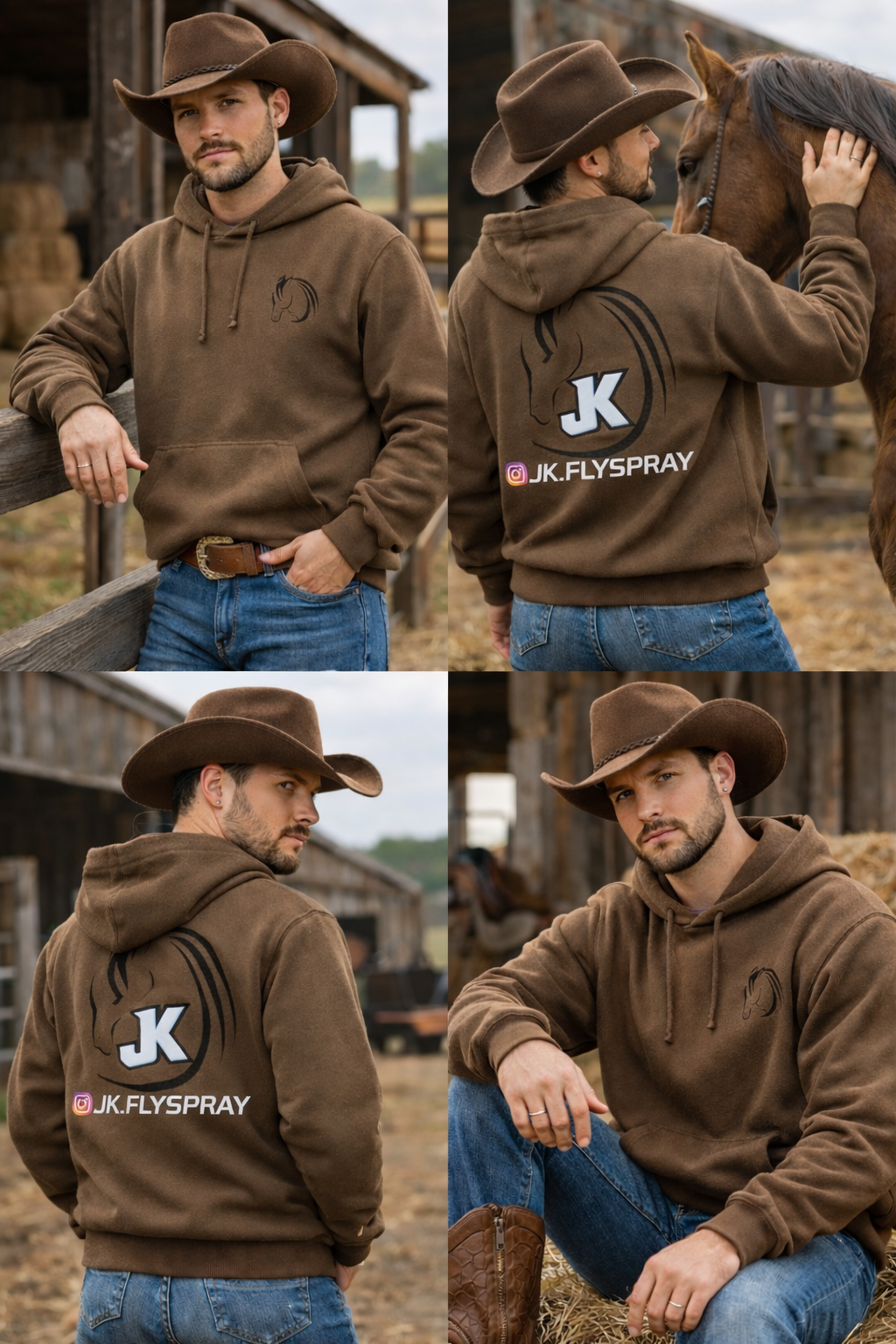 JK Ranch Brown Hoodie