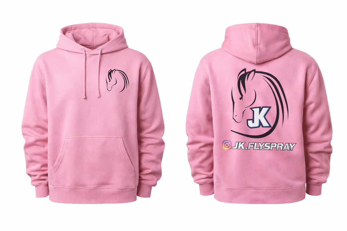 JK Bold Pink Hoodie – JK Fly Spray